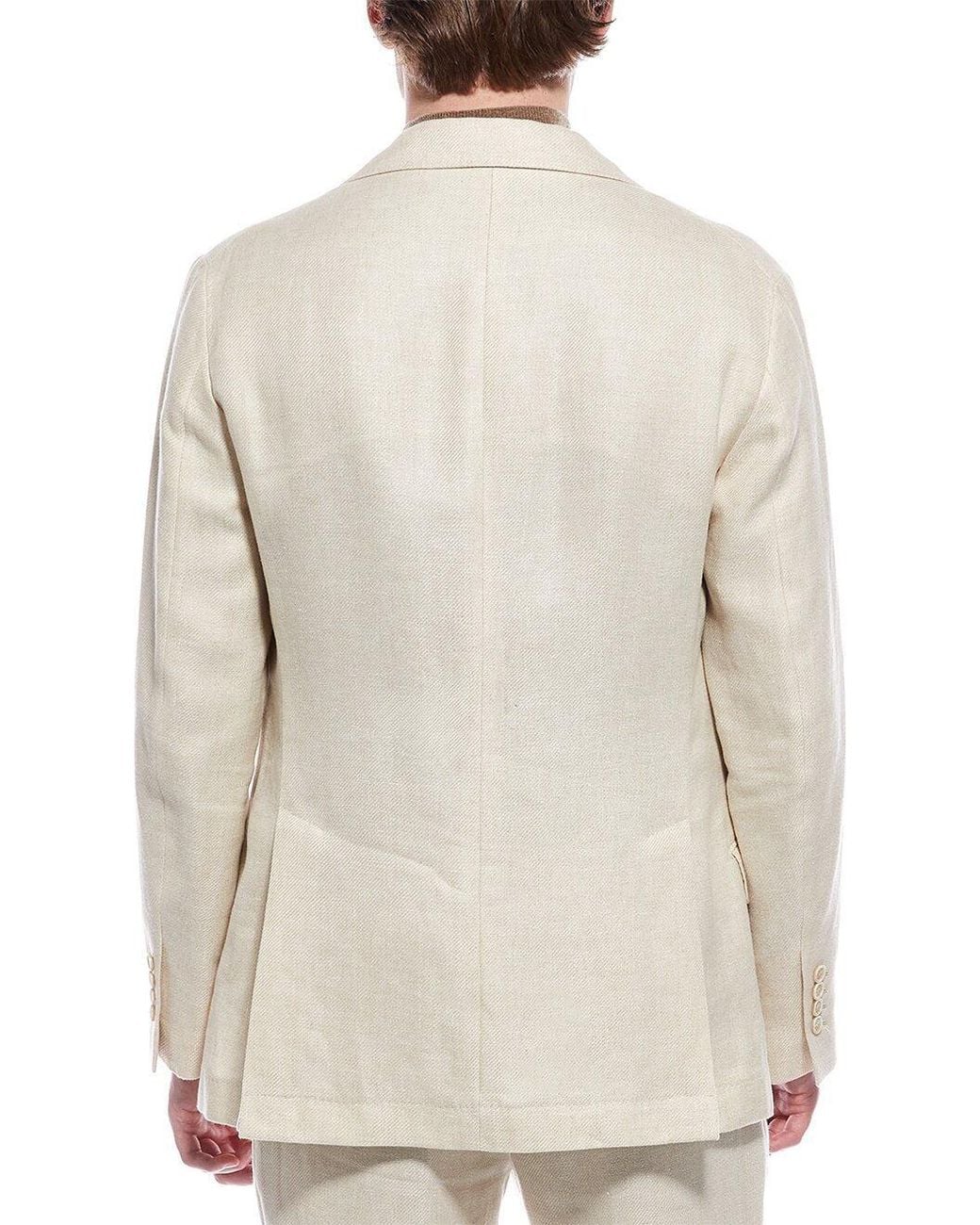 Brunello Cucinelli Natural Linen & Wool-Blend Blazer for men