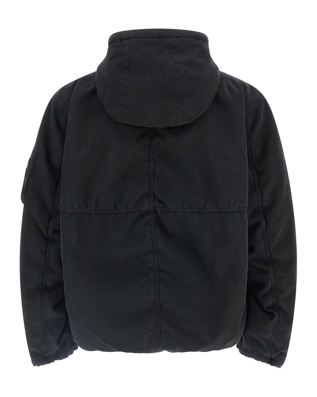 Purple Black Padded Reversible Bomber Jacket