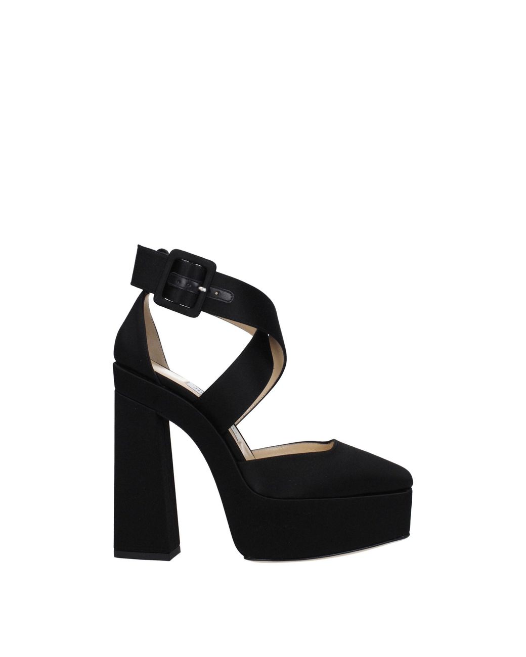 Jimmy Choo Black Satin Sandal