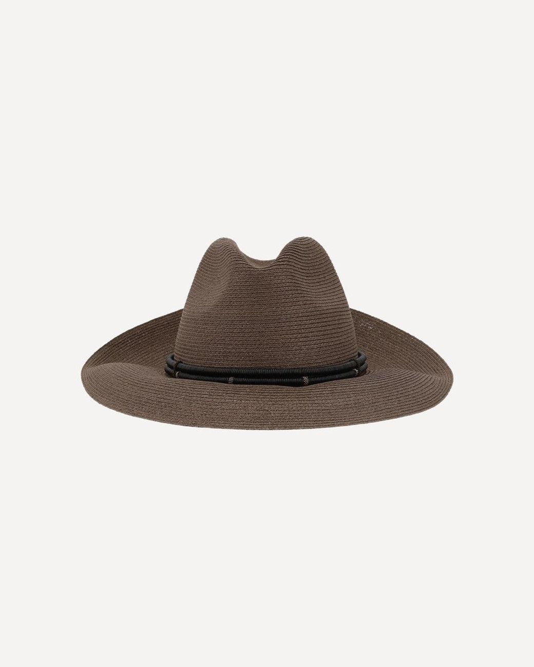 Brunello Cucinelli Brown Woven Straw Hat