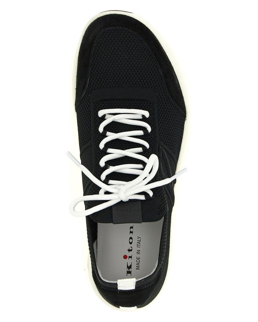 Kiton Black Technical Cotton Sneaker