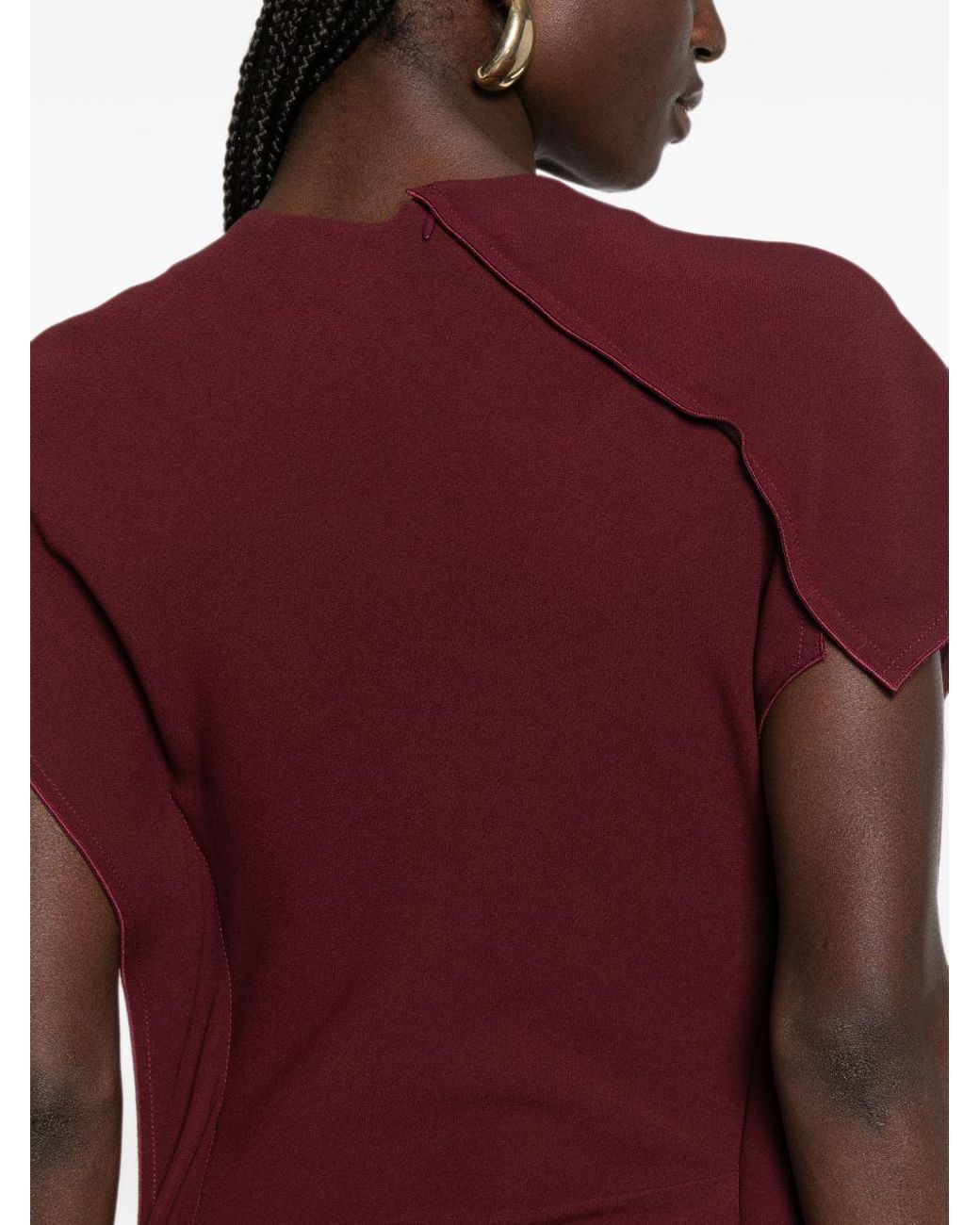 Victoria Beckham Purple Dress Victoria Viscose