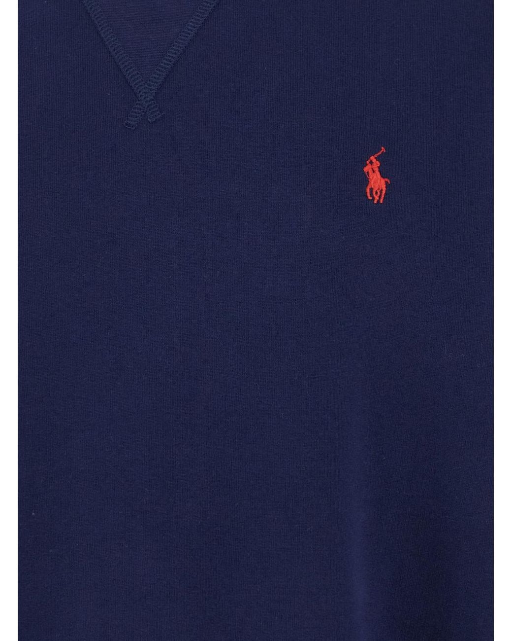Polo Ralph Lauren Blue Sweatshirt With Embroidered Pony Logo for men