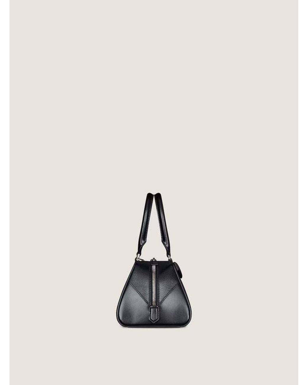 Givenchy Natural Givenchy Structured Leather Top Handle Bag