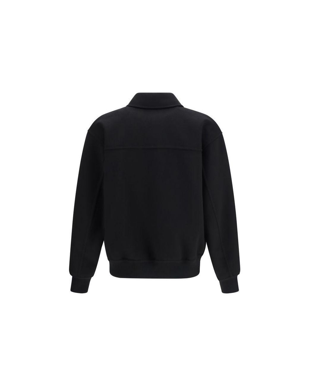 Ferragamo Black Wool Oves Aries Biker Jacket for men