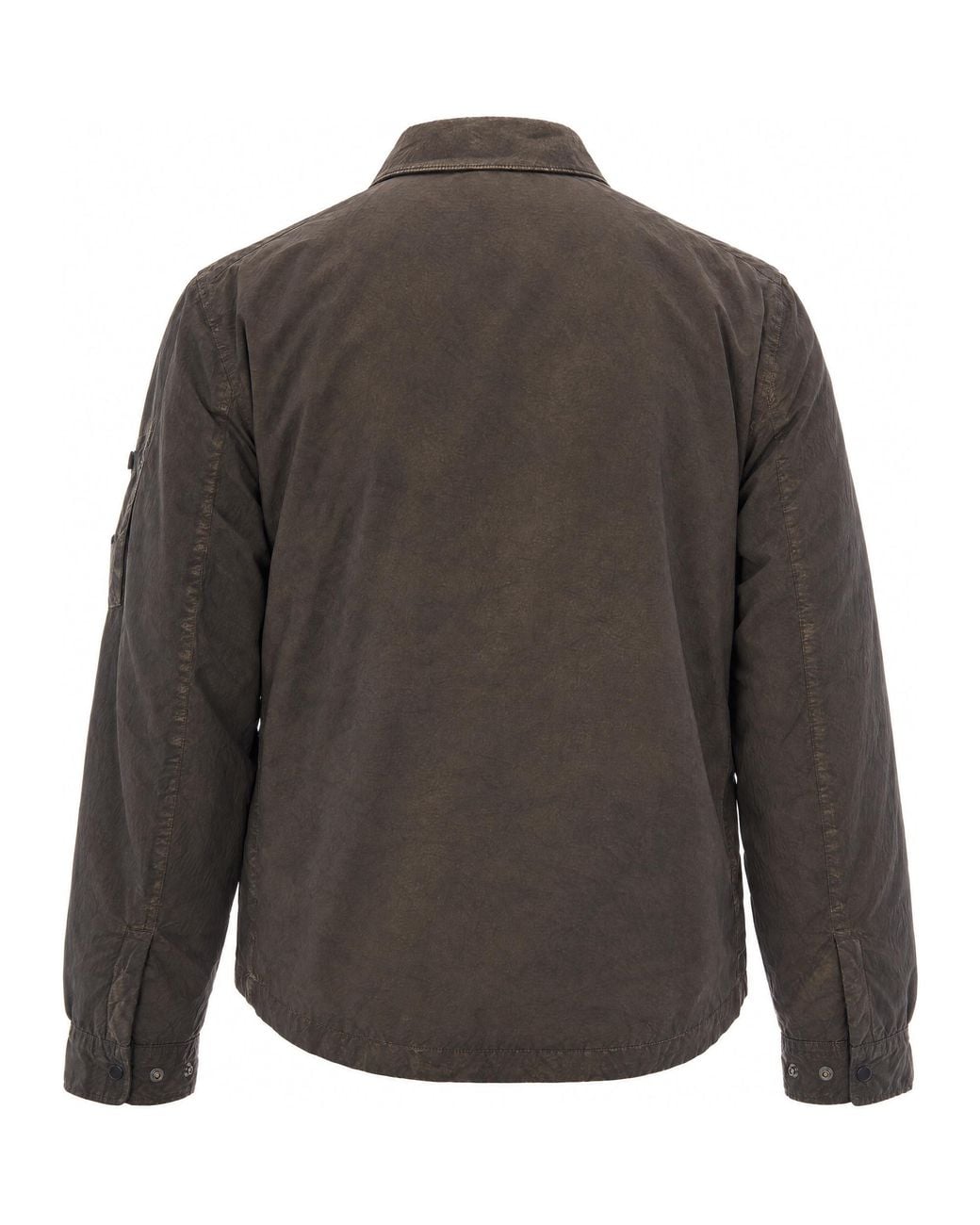 C P Company Gray Overshirt Flatt Nylon Padded Polyamide Jacket for men