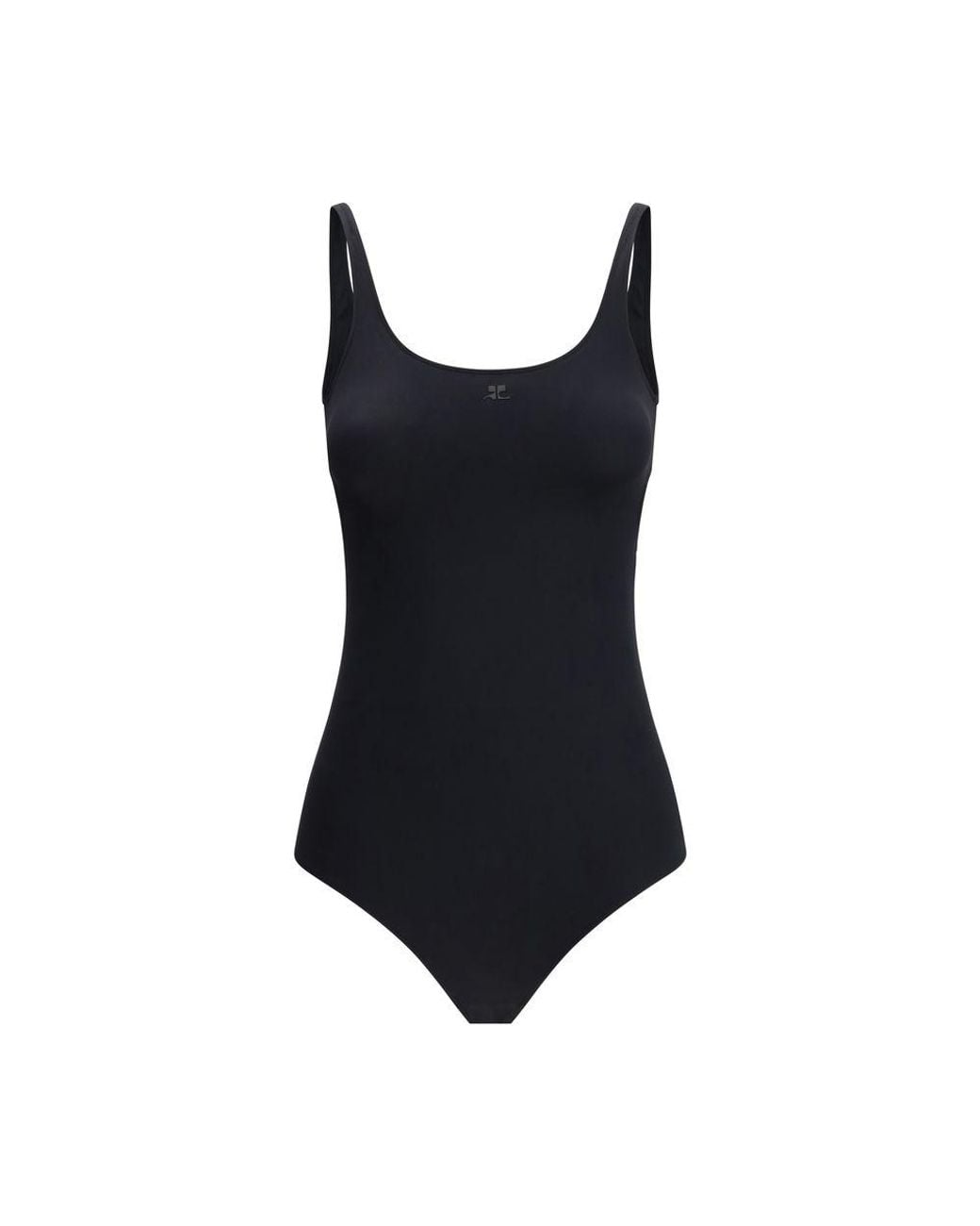 Courreges Black Elastane One-Piece Swimsuit