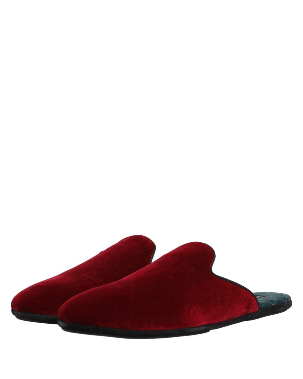 Dolce & Gabbana Black Suede Slides Flat Slipper Shoes Capra (Suede) for men