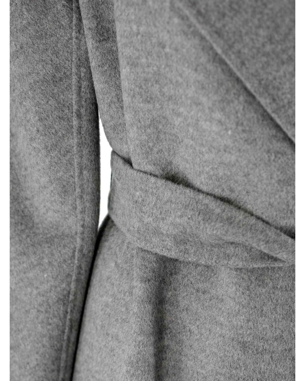 Max Mara Cashmere Cles Cappotto Lungo Con Cintura in Grey (Gray) - Save 18%  | Lyst