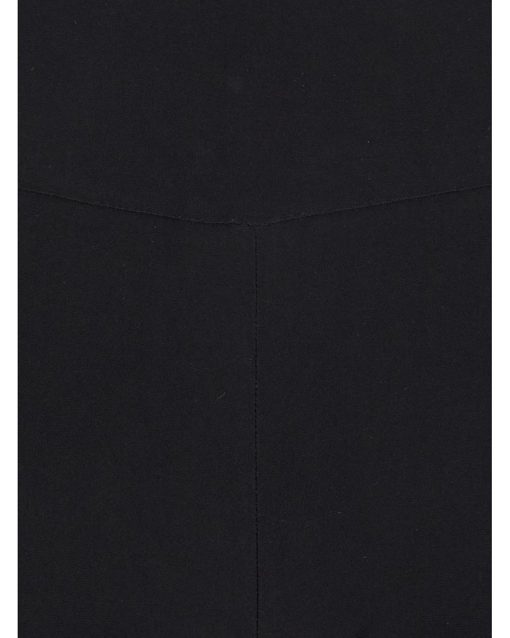Norma Kamali Black Boot Pants Tech Fabric Polyester Trousers