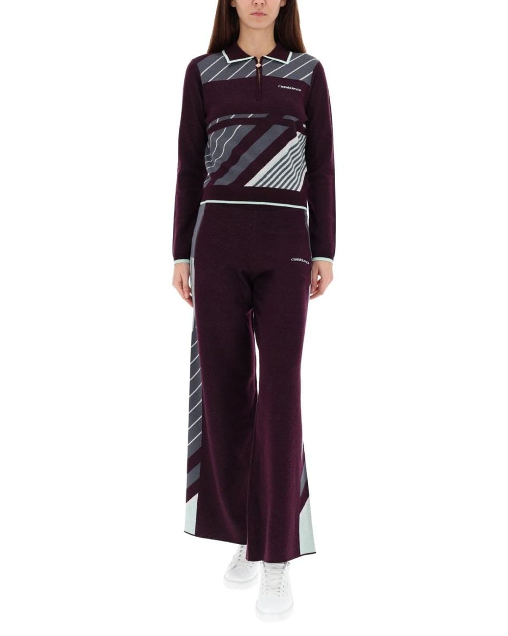 Casablanca Purple Casablanca Diagonal Tennis Trousers