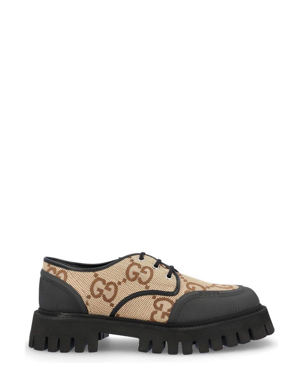 グッチ マキシ GG レースアップ ダービー シューズ メンズ Gucci Maxi GG Lace-up Shoes for Men | Lyst