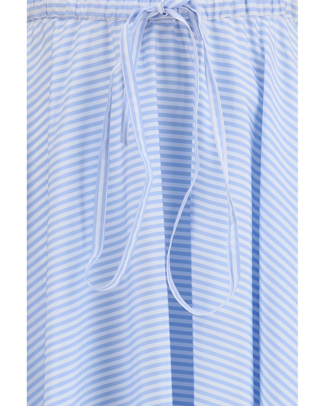 Crida Milano Blue Striped Long Skirt Locorotondo Cotton