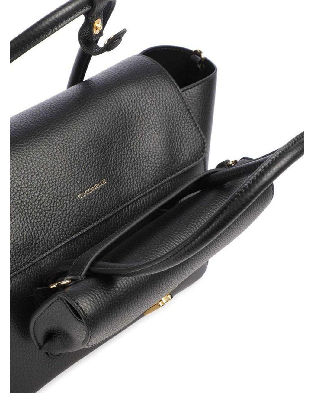 Coccinelle Black Top Handle Bag Cowhide Top-Handle-Bags