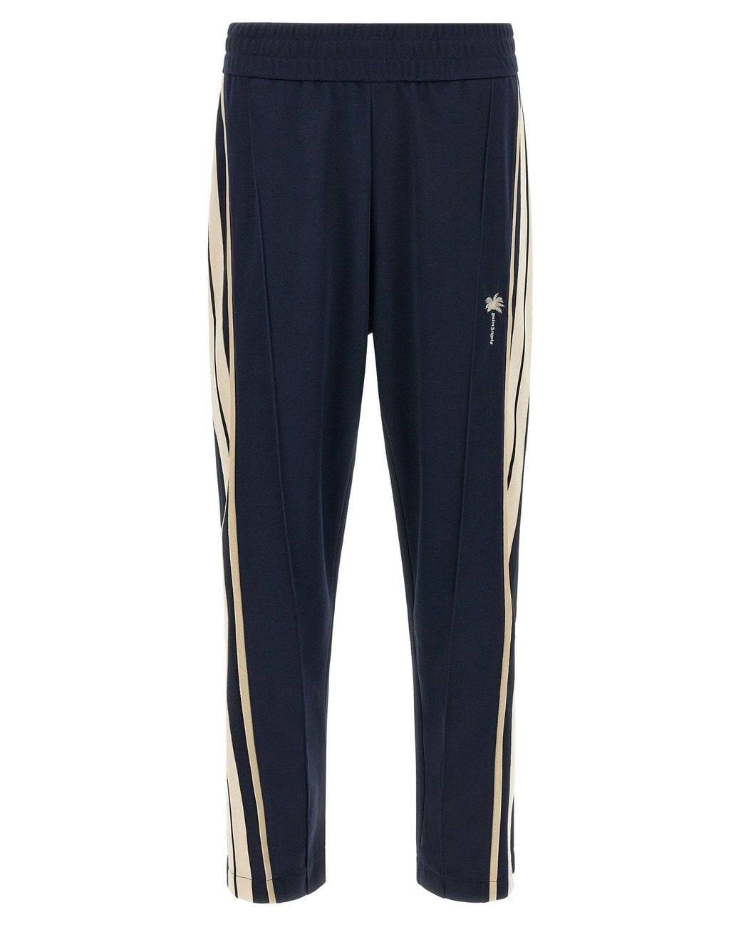Palm Angels Blue Contrast Stripe Technical Joggers for men