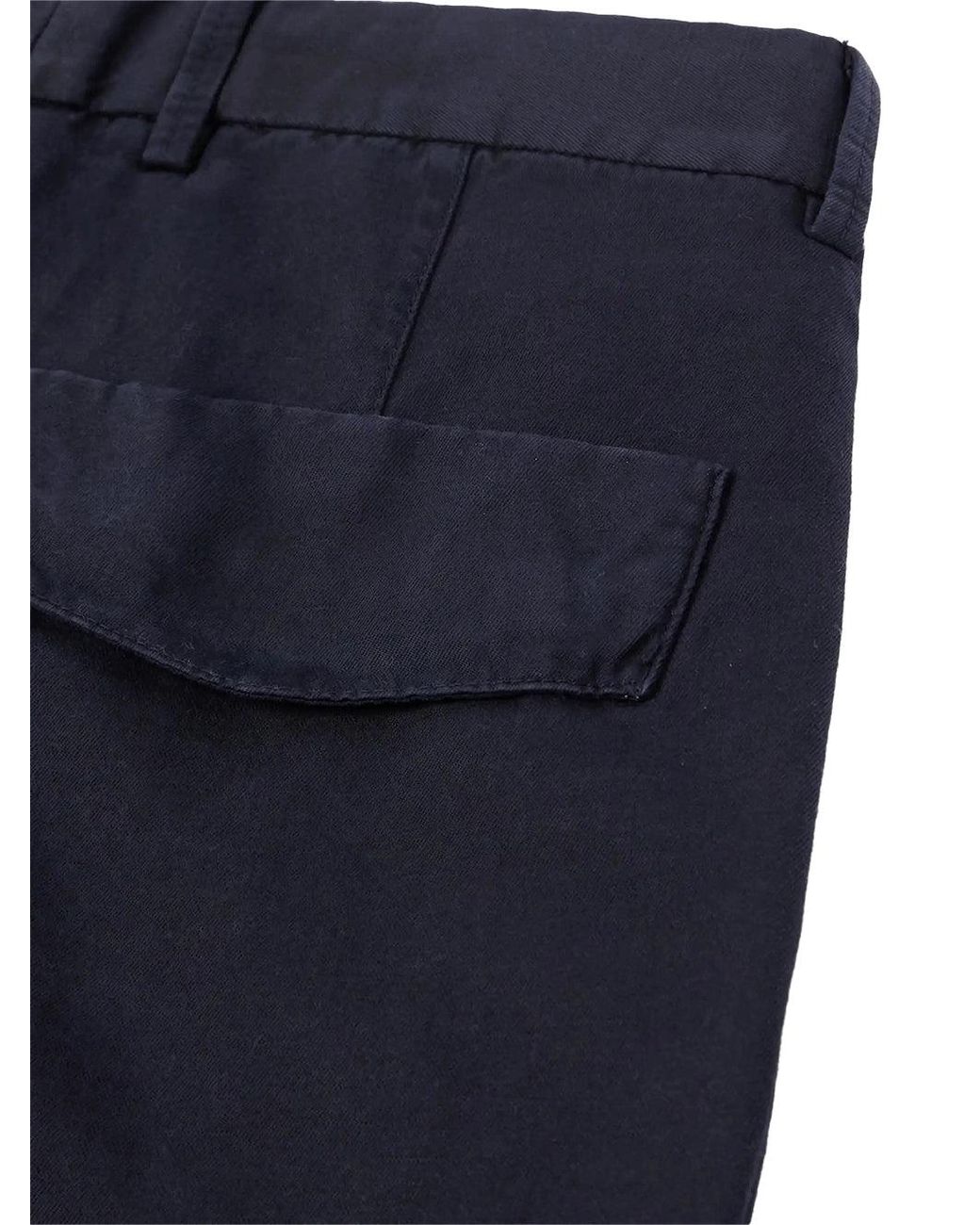 Zegna Blue Straight-Leg Pleated Shorts for men