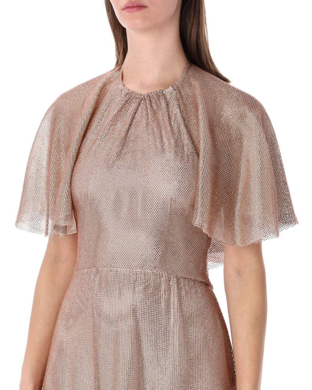 Alberta Ferretti Multicolor Alberta Ferreti Evening Dress With Micro Sequins