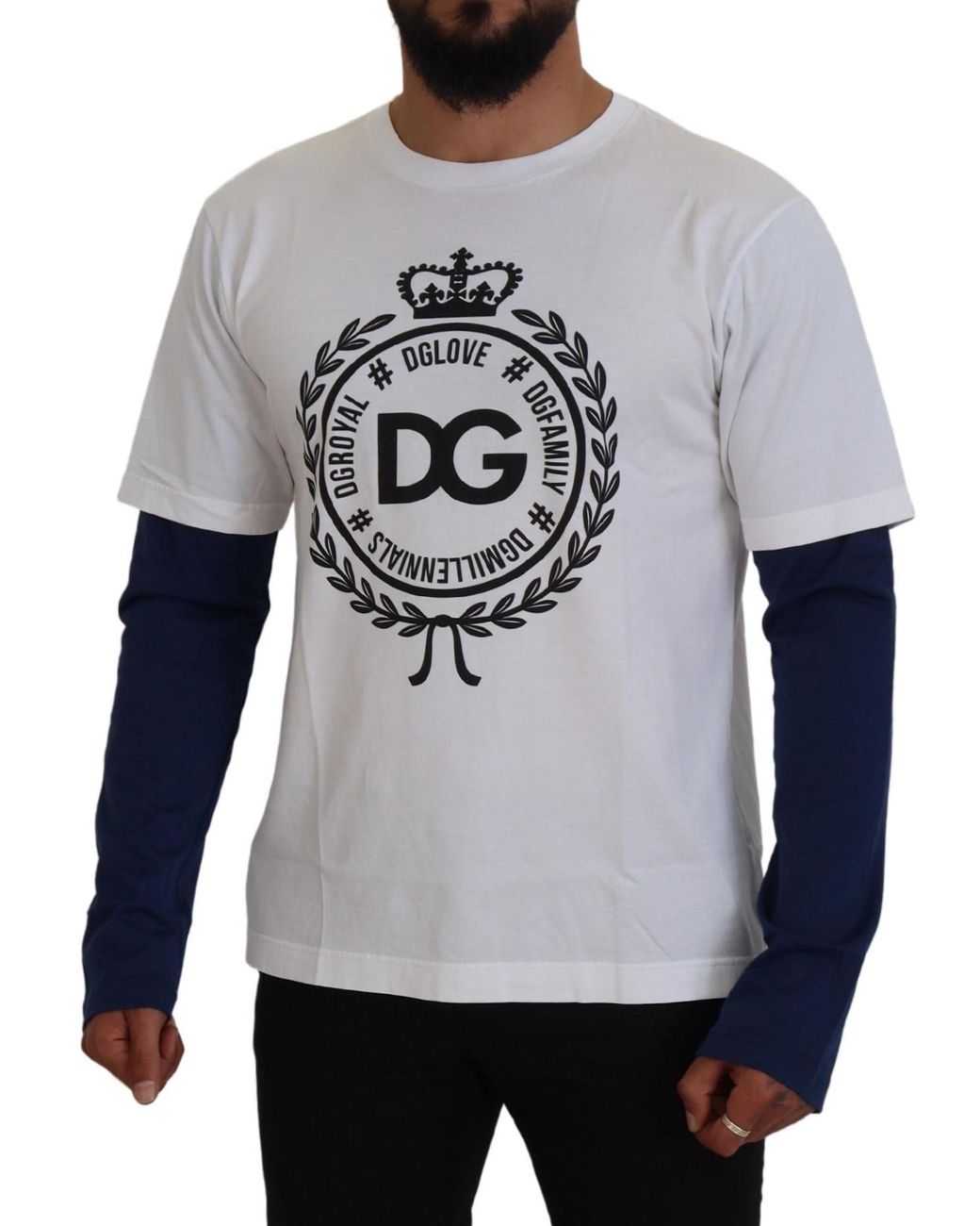 Dolce & Gabbana Gray Dg Crown Pullover Sweater Cotton Clothing for men