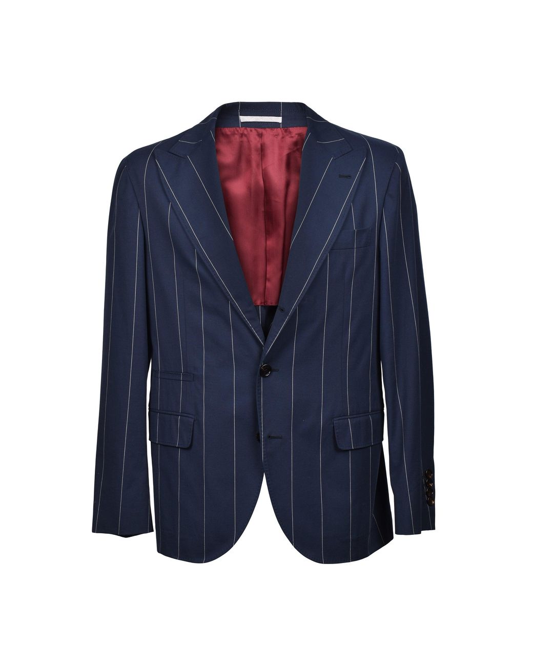 Brunello Cucinelli Blue Pinstripe Tailored Blazer for men
