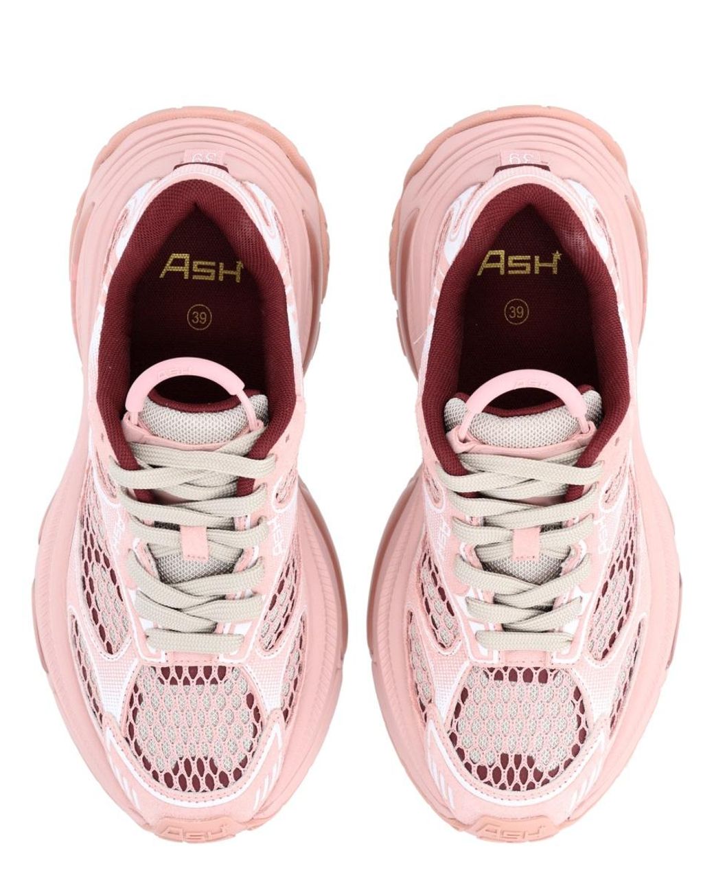 Ash Pink Sneakers Dragon Calf Leather Trainers