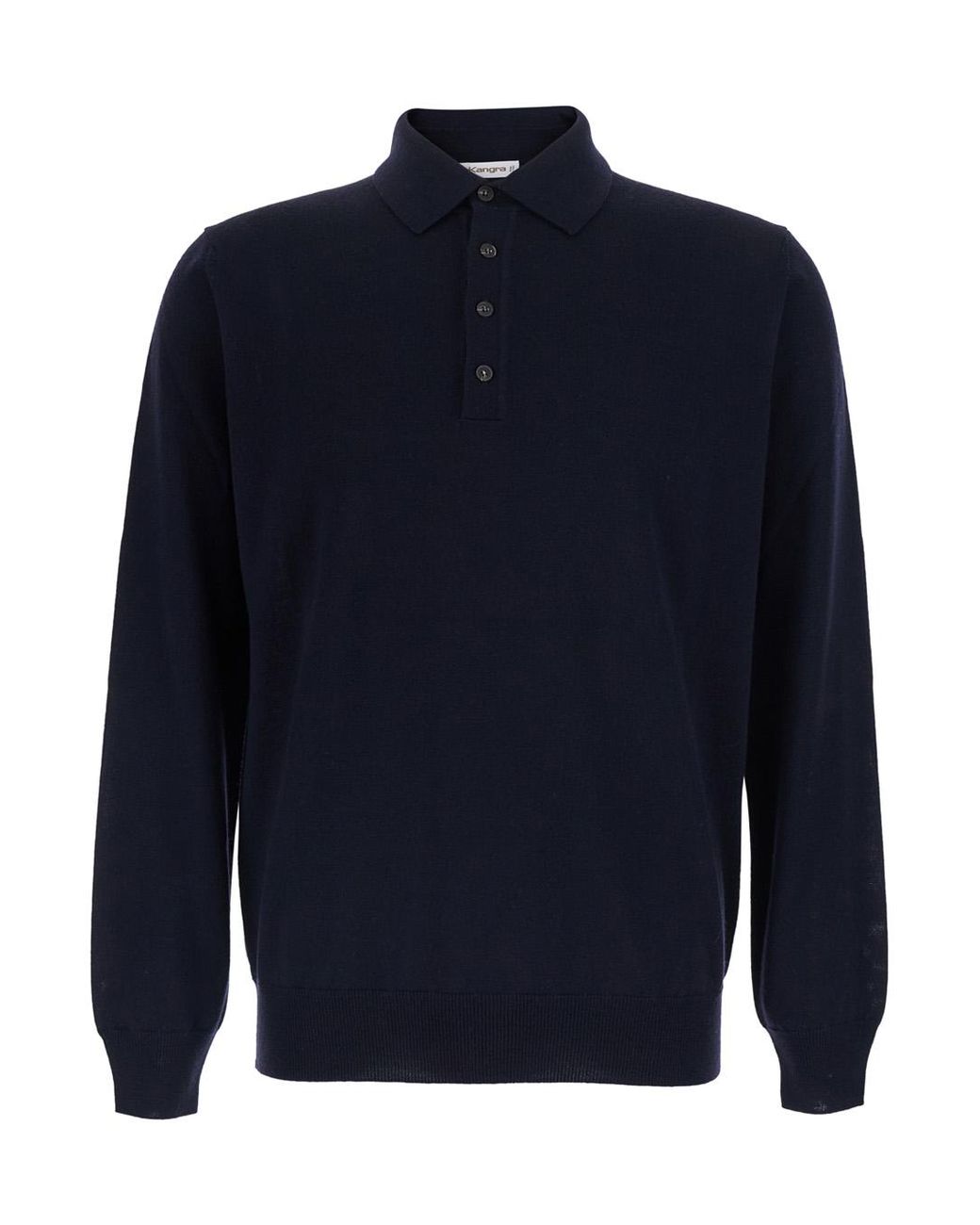 Kangra Blue Polo 4 Buttons F.14Gg Merino Extrafine for men