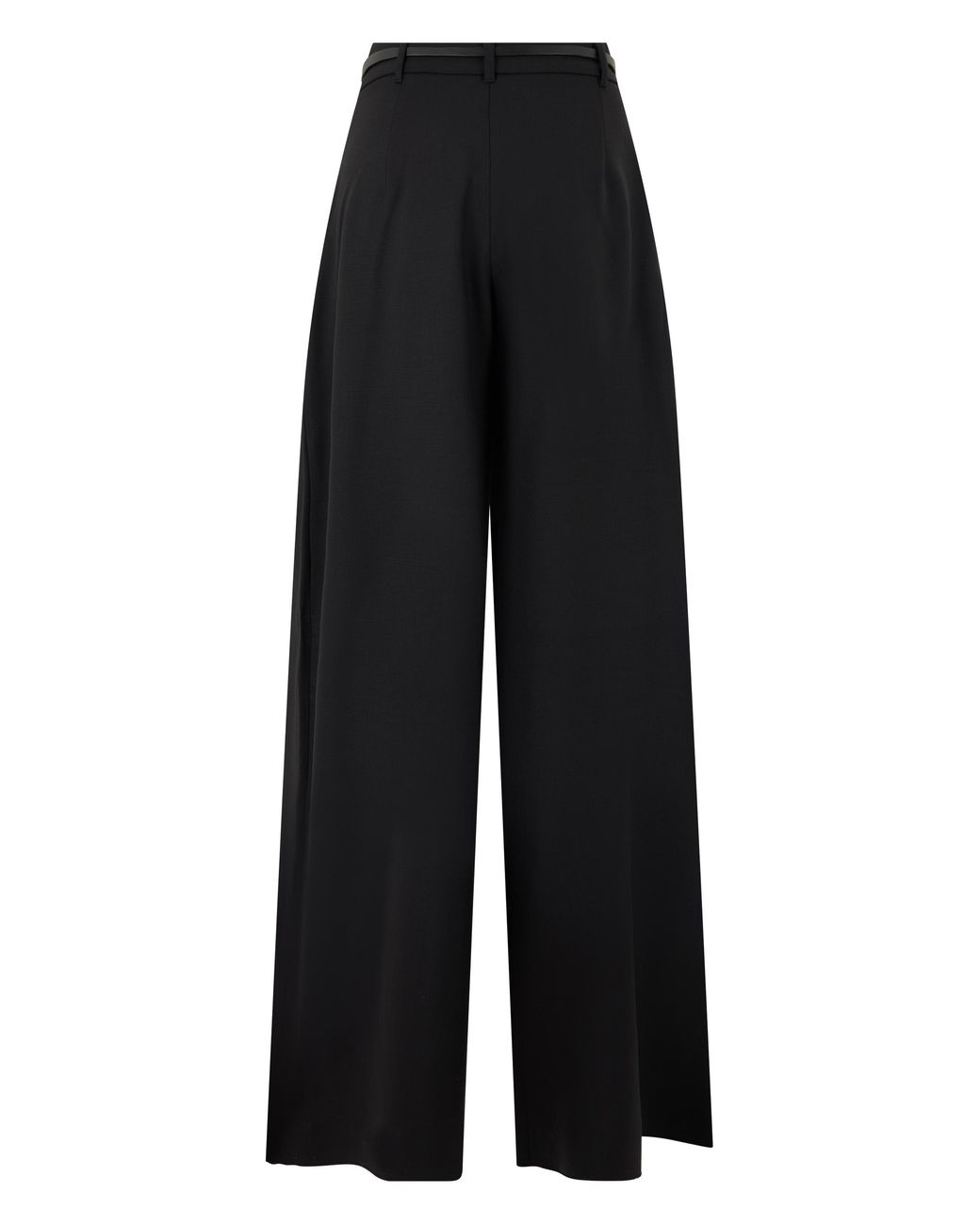 Max Mara Black Wide-Leg Taere Wool Trousers Virgin