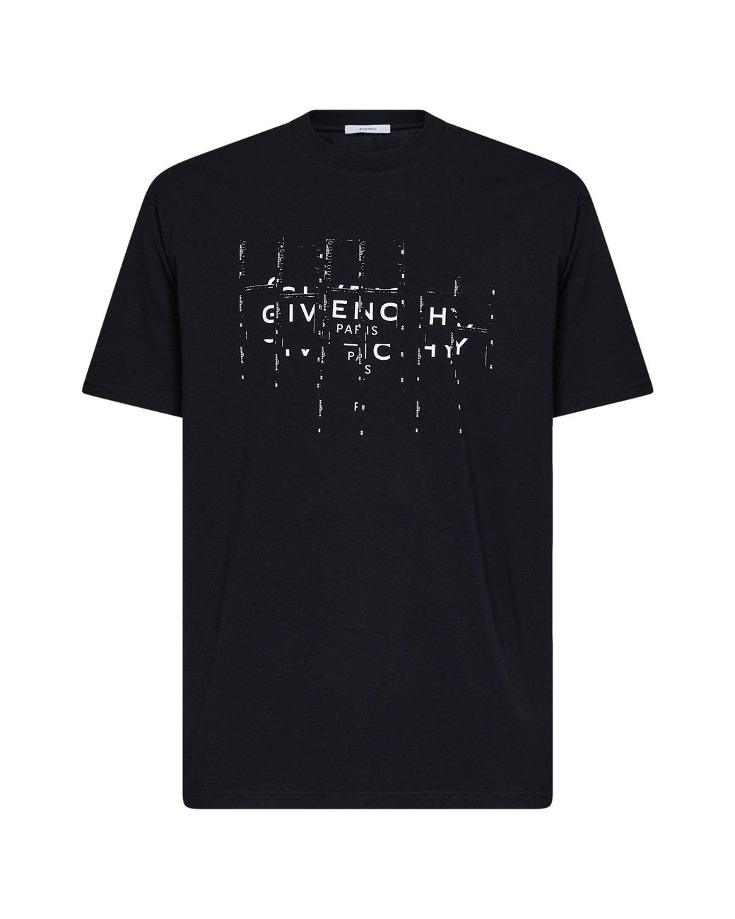 Givenchy Black Cotton T-Shirt With Photographic Negative Print for men