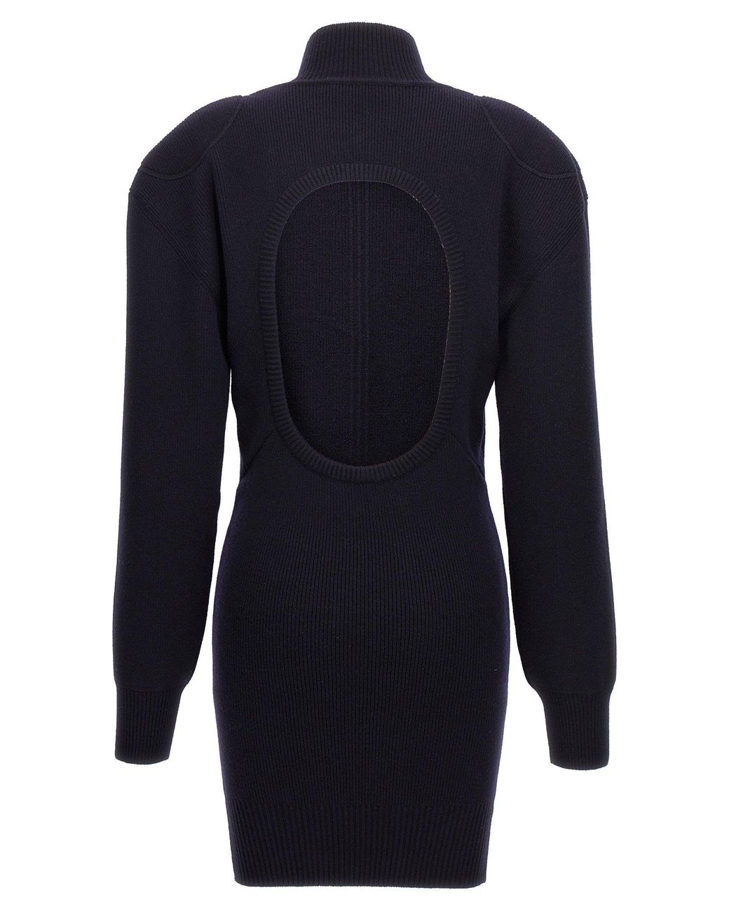 Navy Blue Ribbed Sweater Stella McCartney Stella Mccartney Ribbed Wool Sweater in Blue | Lyst