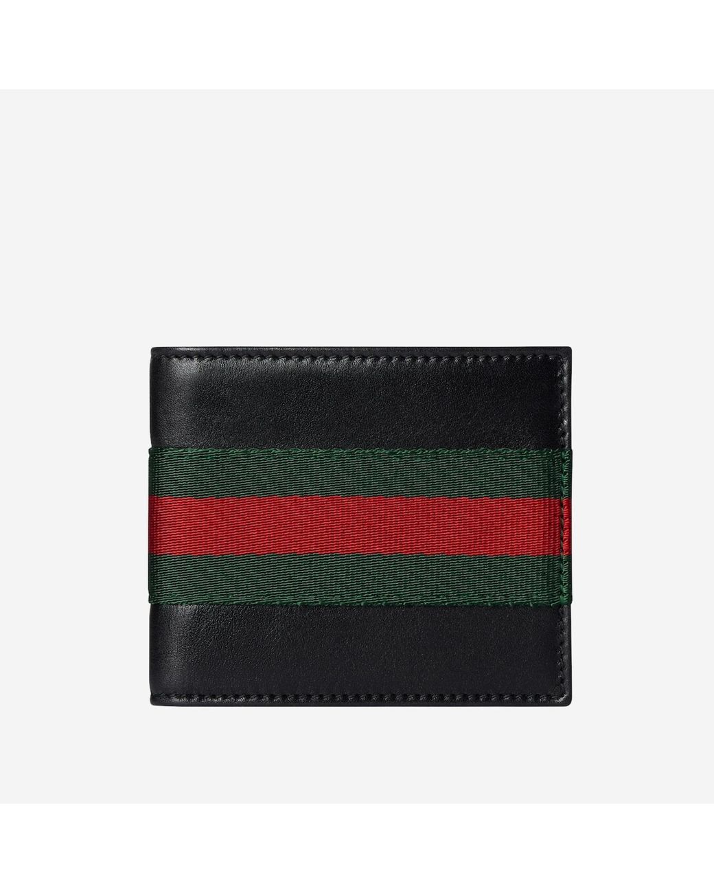 Gucci Black Bi-Fold Wallet Leather & Cardholders for men