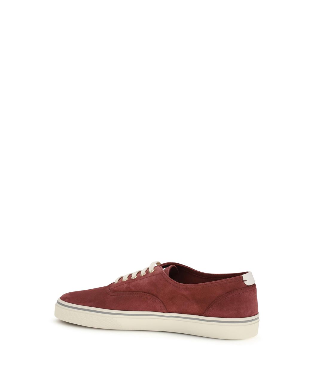 Brunello Cucinelli Red Sneakers Reversed Calfskin Burgundy-Panama Trainers for men