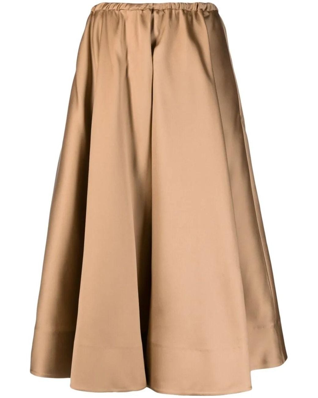Valentino White Pleated Mid-Length Skirt