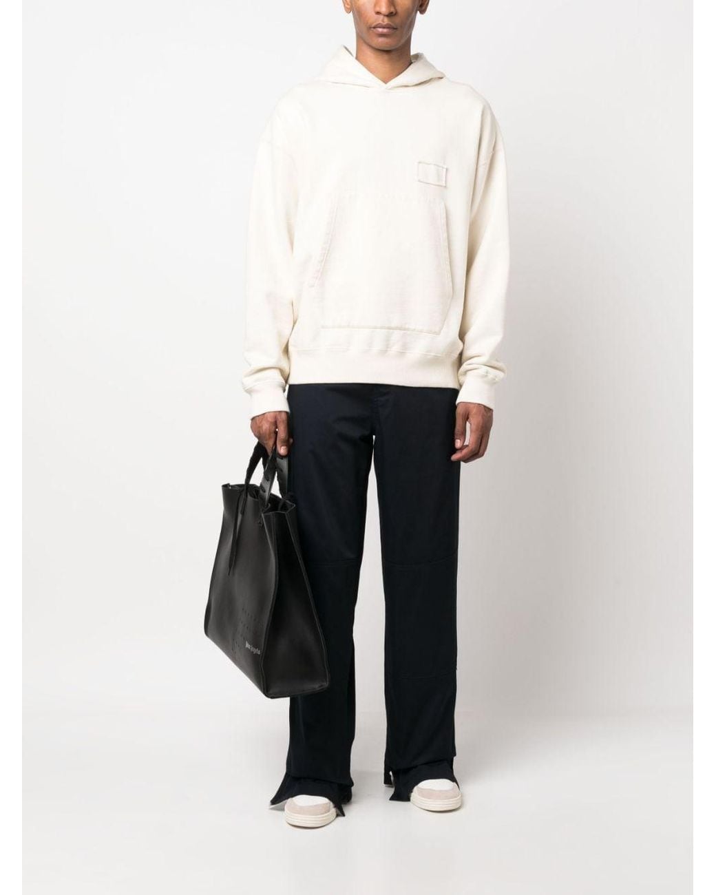 Palm Angels Blue Cotton Trousers for men