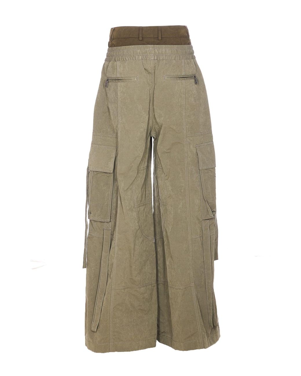 Dolce & Gabbana Natural Dolce&Gabbana Waxed Faille Pants