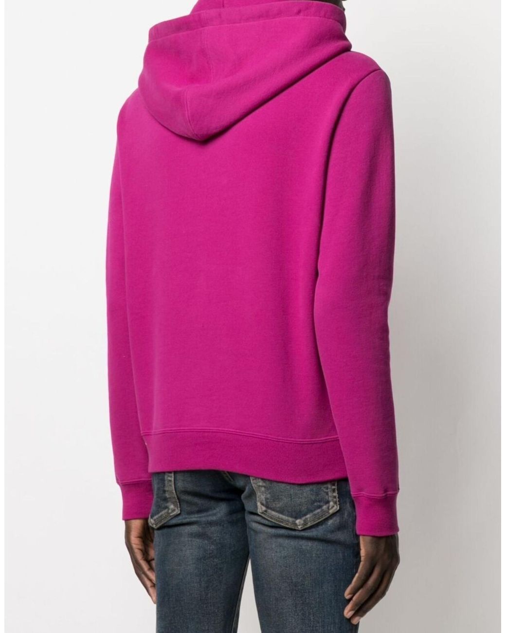 Saint Laurent Pink Rive Gauche Logo Hoodie Clothing Knitwear for men