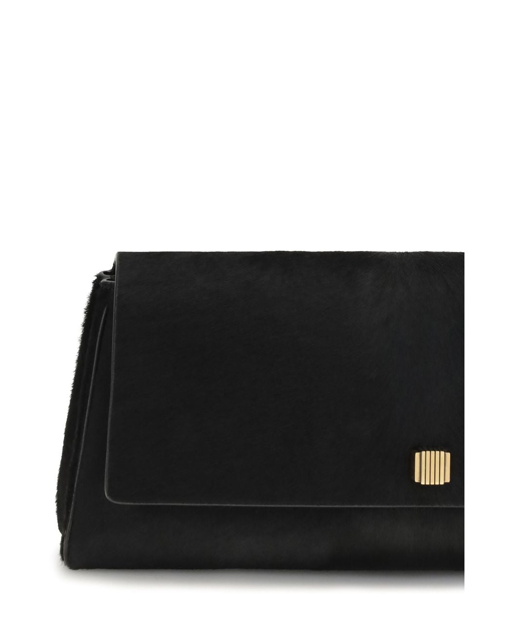 Khaite Black Audrey Clutch Calf Suede
