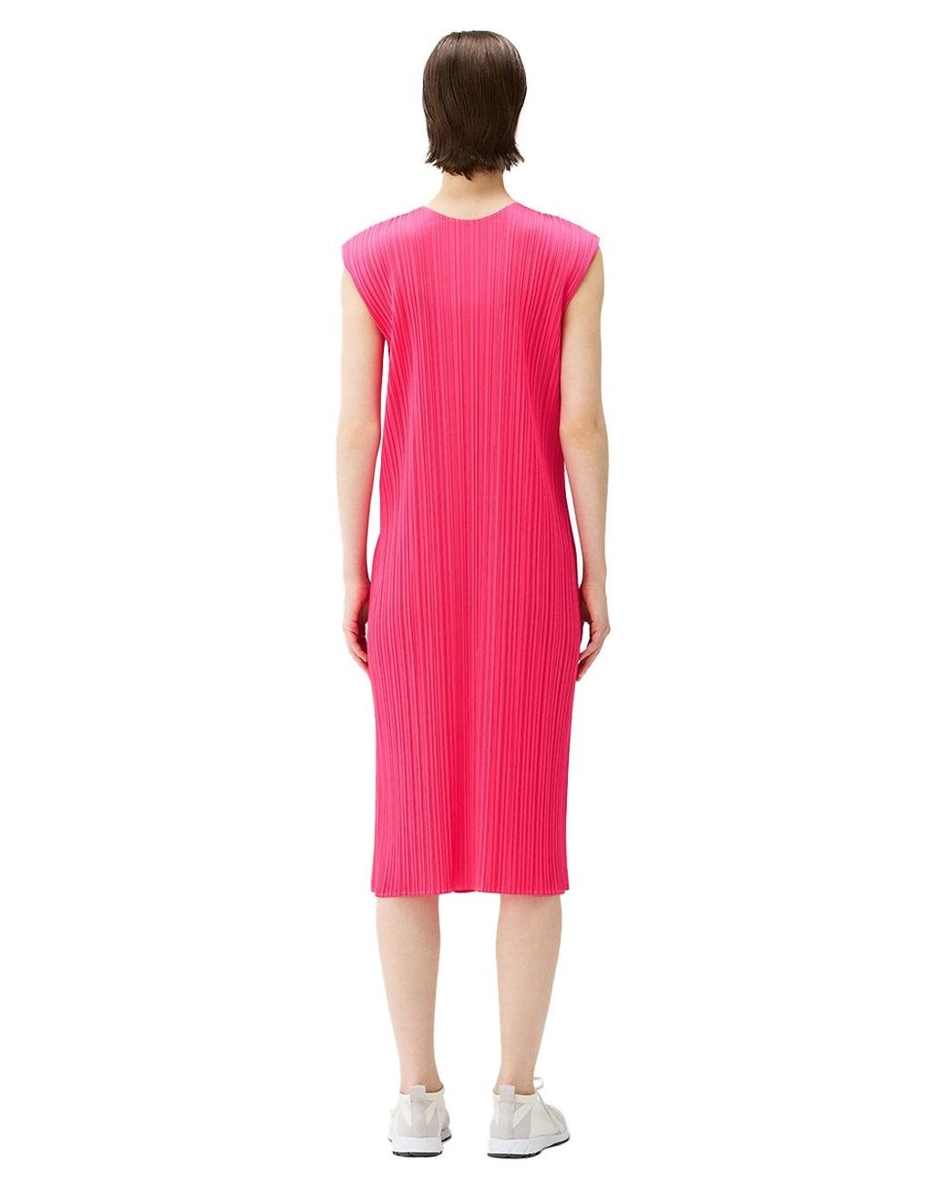 Pleats Please Issey Miyake Pink Pleats Please Monthly Colors June Dress Bright