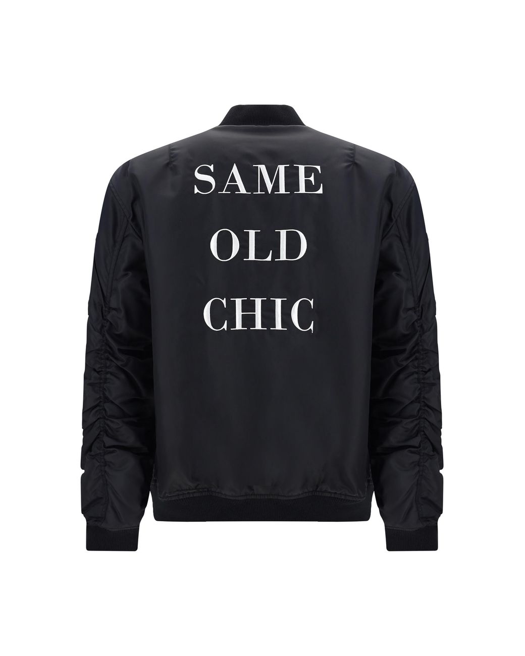 Moschino Black Bomber Jacket Zip-Up Polyamide for men