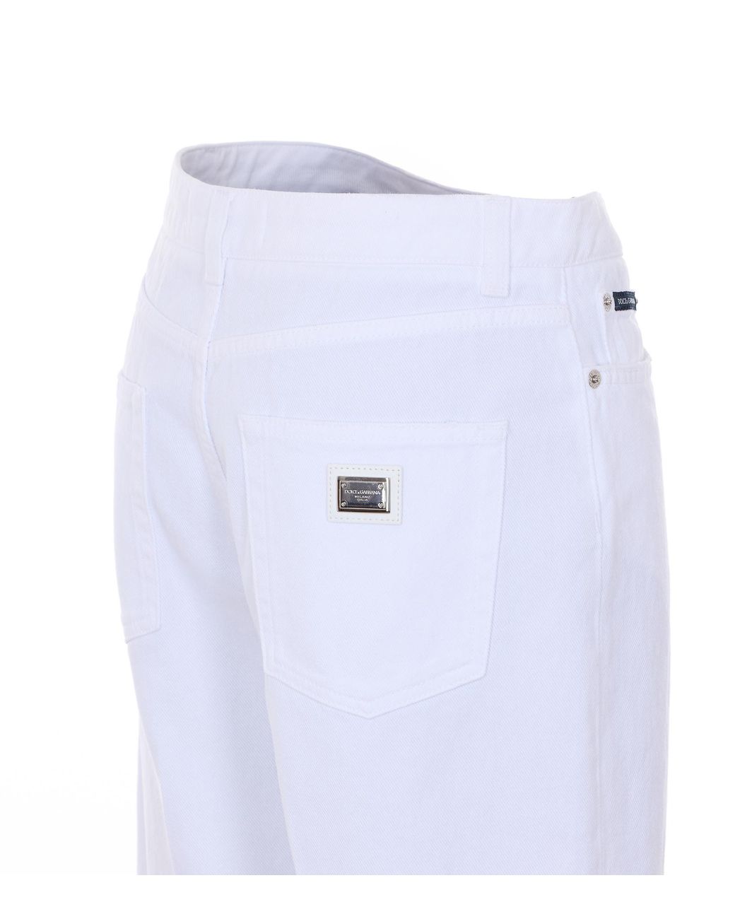 Dolce & Gabbana White Trousers Cotton