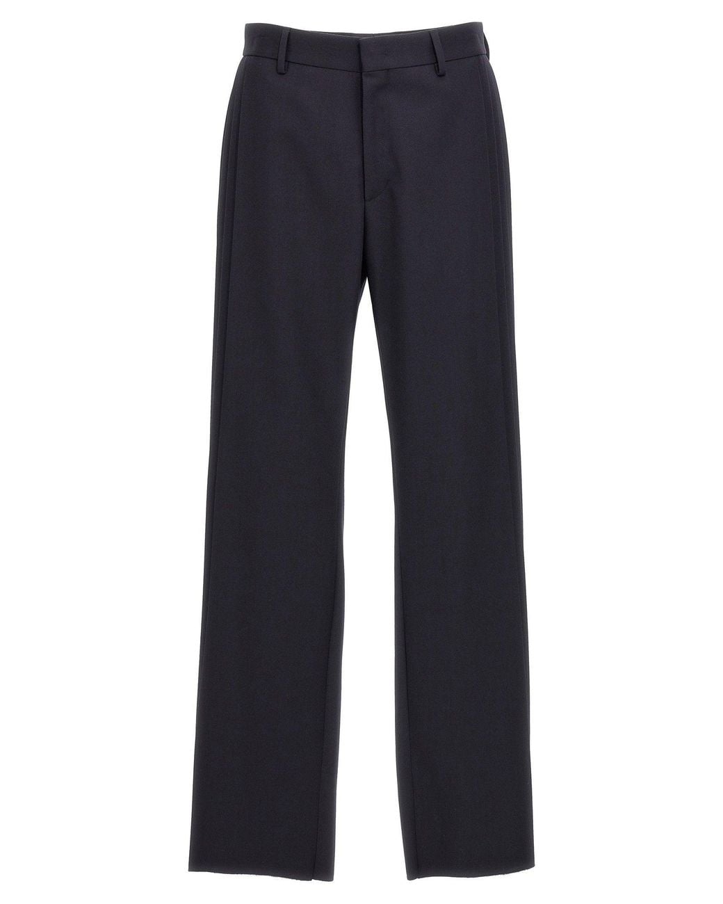 Fendi Blue Wool Crêpe Trousers