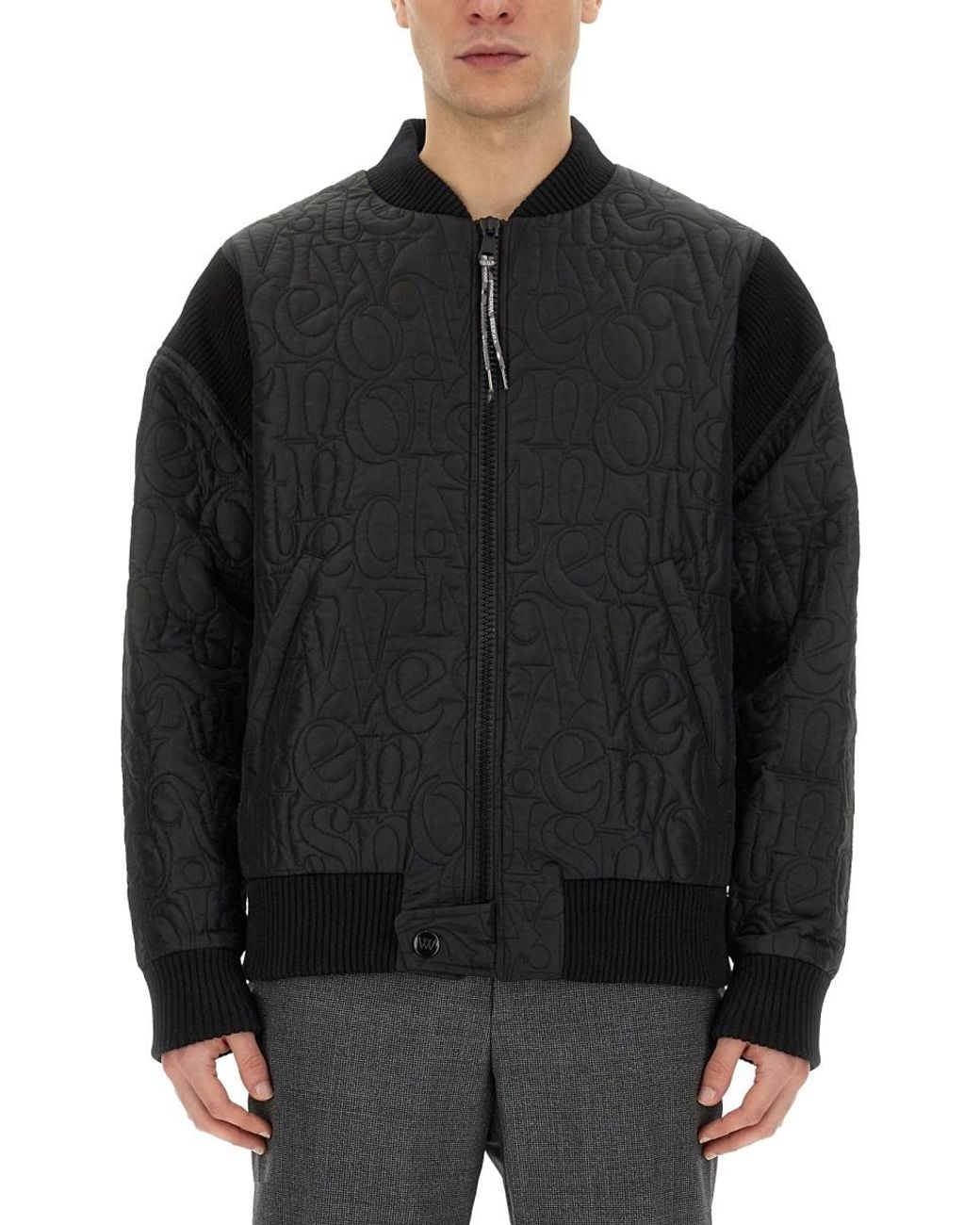 Vivienne Westwood Black Stripped Cyclist Jacket Polyamide for men