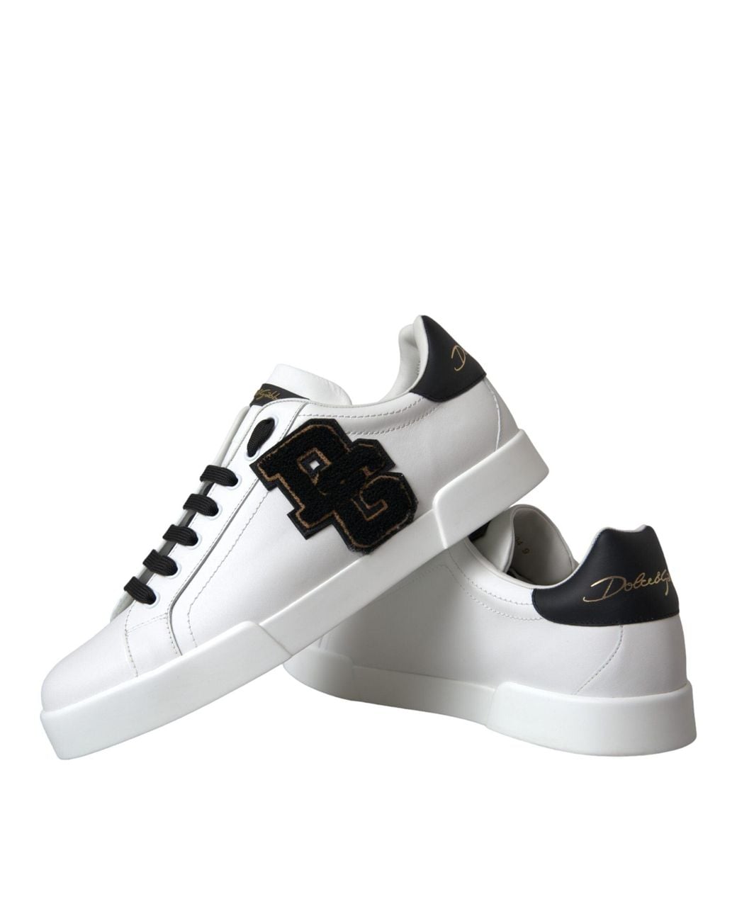 Dolce & Gabbana Black Dolce & Gabbana Calf Leather Low-Top Sneaker for men