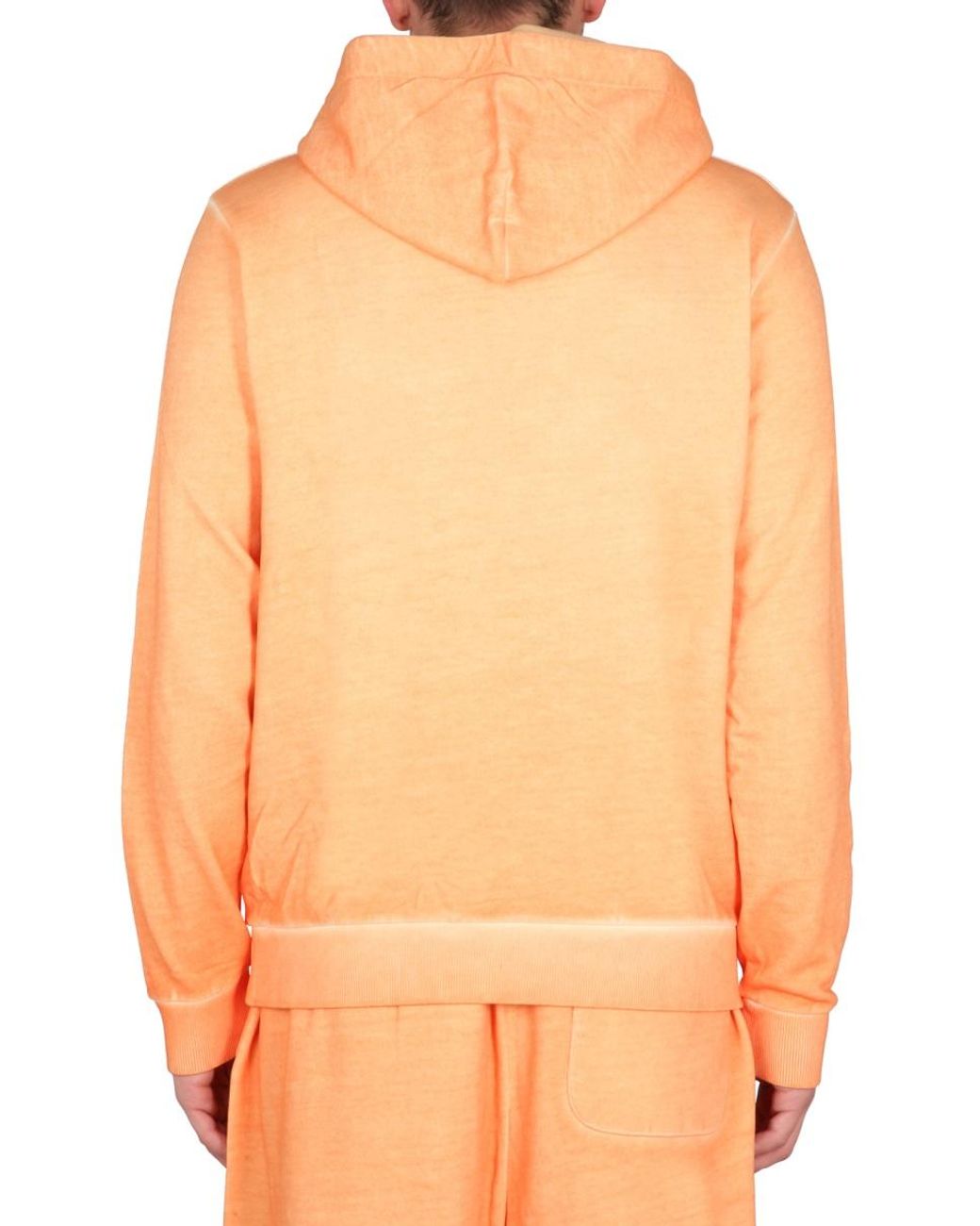 Marcelo Burlon Orange Sunset Cross Regular Sweatshirt Cotton Sweatshirts for men