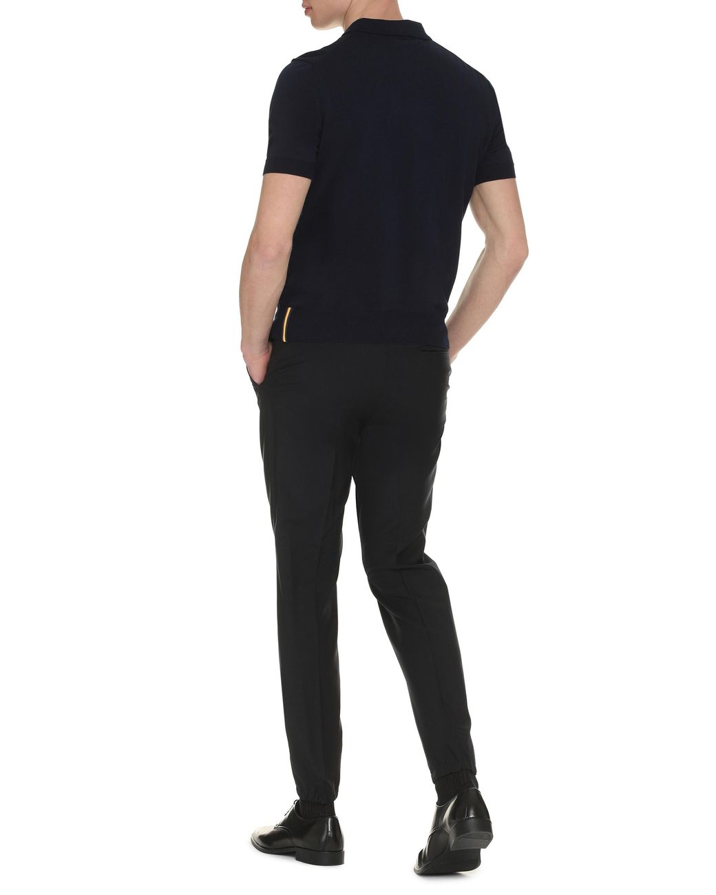 K-Way Blue Pleyne Knitted Cotton Polo Shirt for men