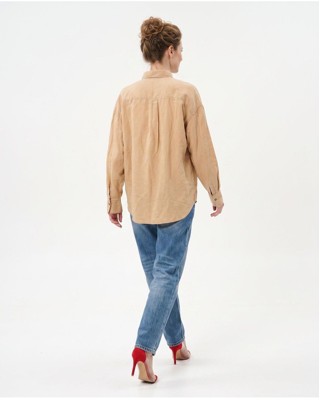 Brunello Cucinelli Blue Linen Blend Shirt