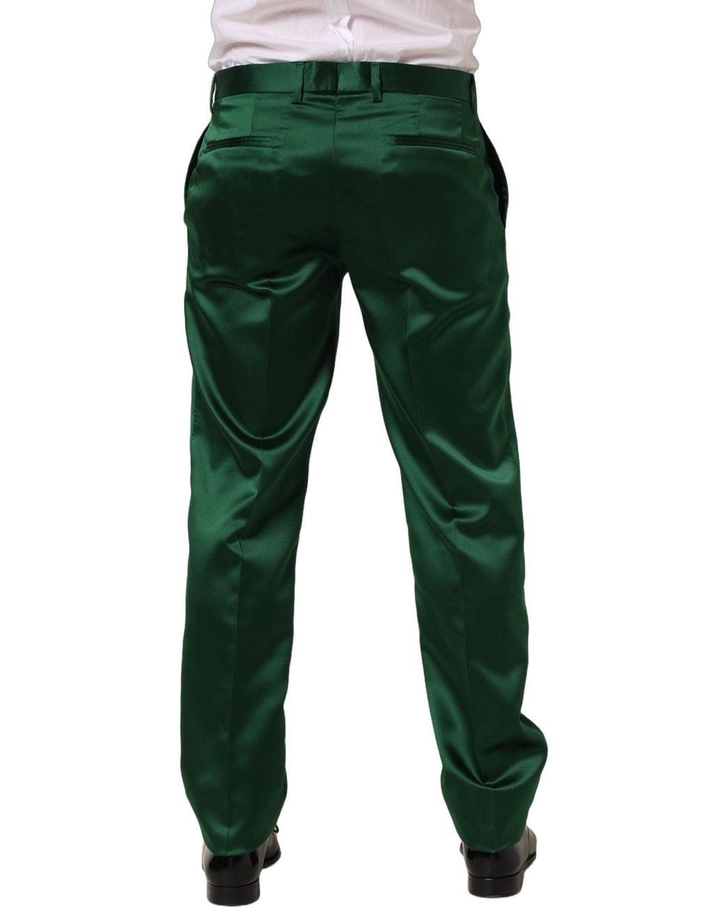Dolce & Gabbana Green Dolce & Gabbana Tapered-Leg Dress Trousers for men