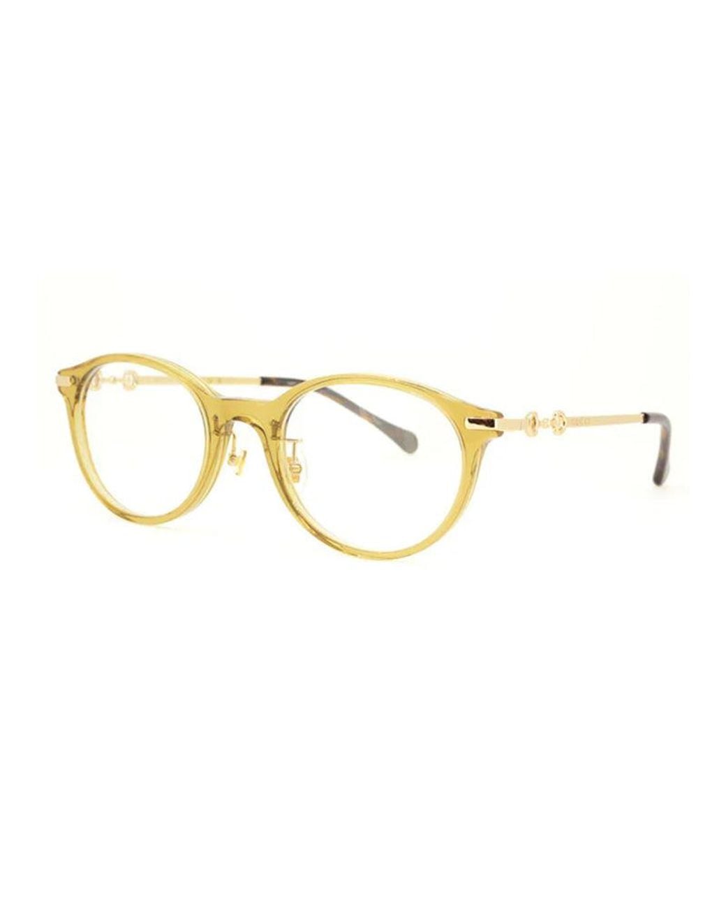 Gucci Metallic Frame And Lens Eyeglasses