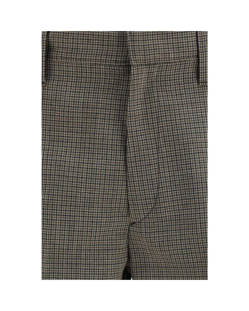 Prada Gray Brown Wool Oves Aries Dress Pants for men