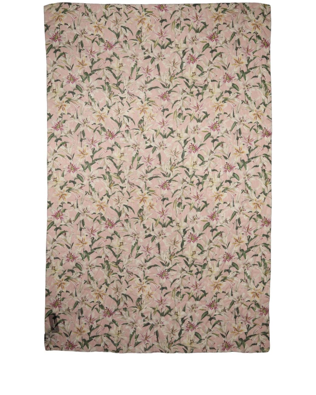 Dolce & Gabbana Brown Silk Floral Chiffon Long Stole Scarf