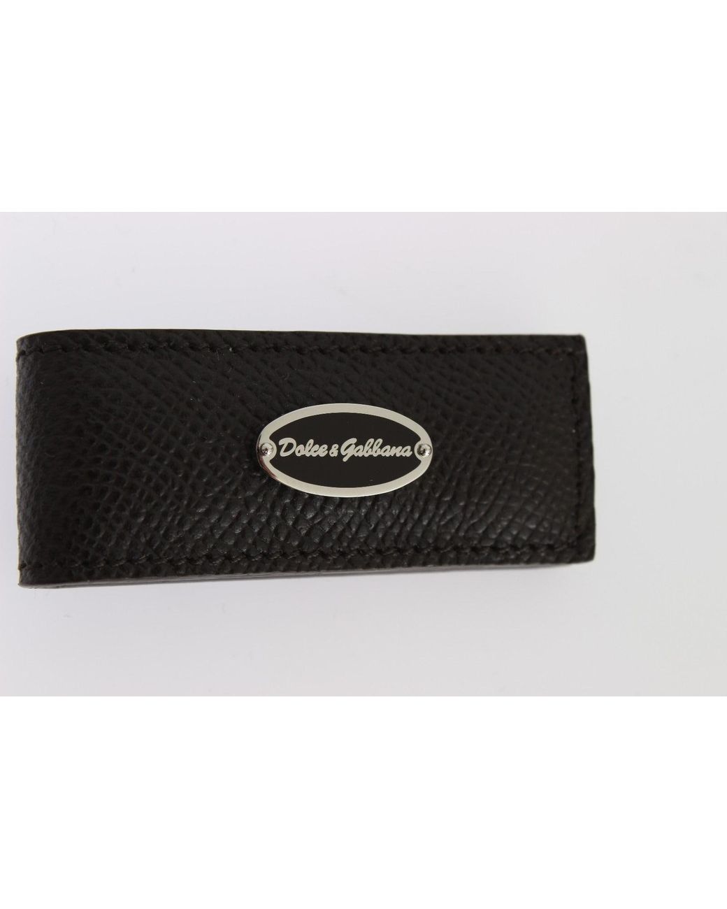 Dolce & Gabbana Black Dolce & Gabbana Magnetic Leather Belt Buckle for men