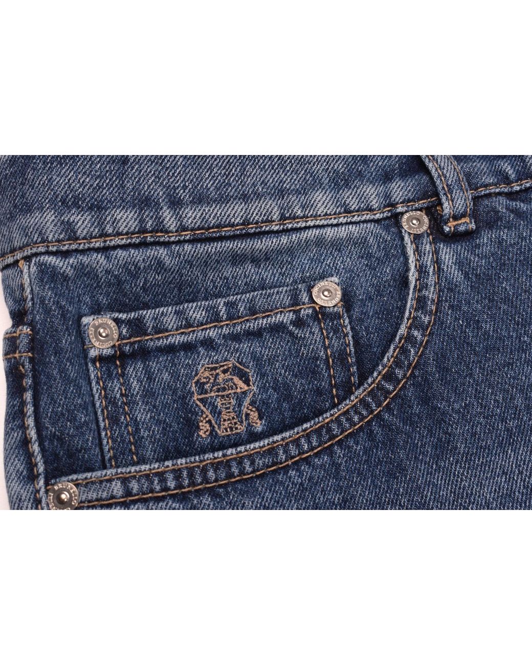 Brunello Cucinelli Blue Medium Traditional Trousers for men